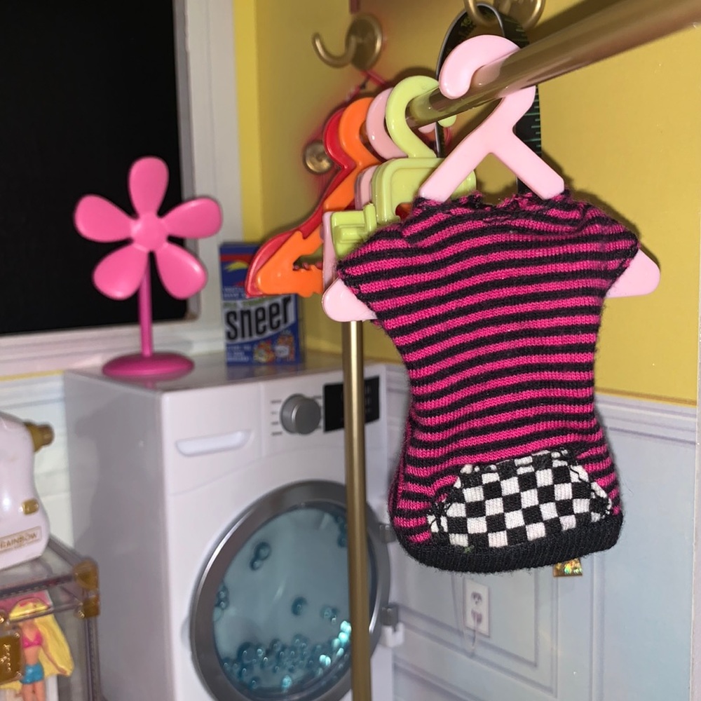SOLD - striped long top with checkered pocket